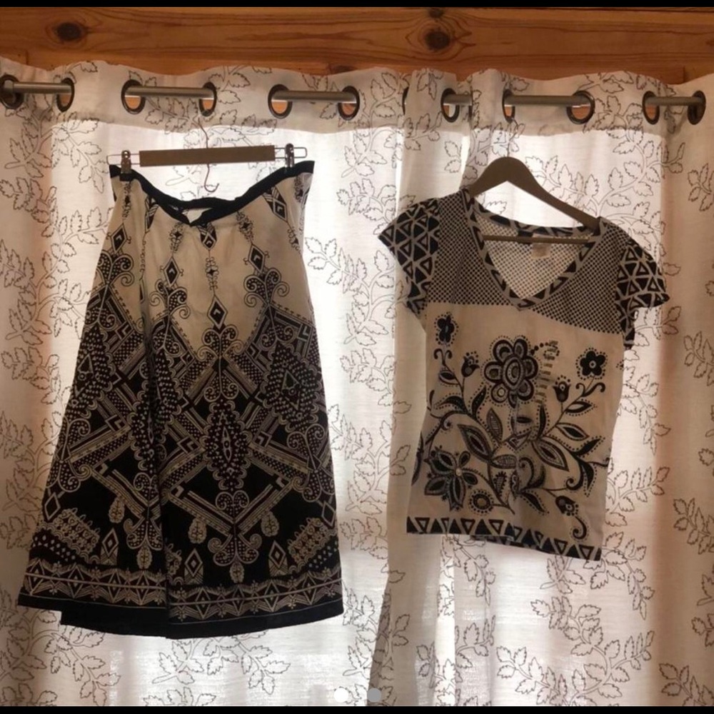 Black & White floral set